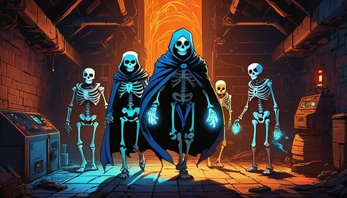 skeletons,skeleltt,halloween poster,dance of death,day of the dead skeleton,game illustration,halloween background,skeletal,halloween illustration,halloween wallpaper,danse macabre,halloween ghosts,death's-head,grim reaper,vintage skeleton,day of the dead frame,skeleton key,days of the dead,hall of the fallen,skull racing,Art,Classical Oil Painting,Classical Oil Painting 16