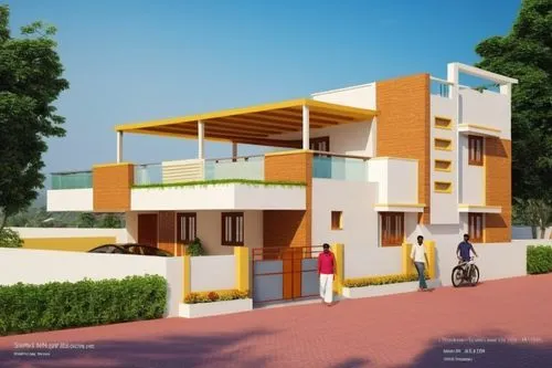 tamilnadu simple design and plesant,residencial,residential house,3d rendering,vivienda,amrapali,habitaciones,inmobiliaria,cubic house,block balcony,paravur,passivhaus,puram,yelahanka,multistorey,hous