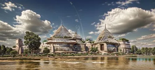 floating islands,fairy tale castle,water castle,fantasy world,atlantis,the disneyland resort,tomorrowland,artificial island,3d fantasy,artificial islands,elves flight,fantasy city,lagoon,imperial shor