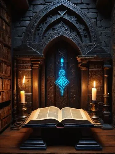 magic grimoire,magic book,bookshelves,prayer book,games of light,book bindings,divination,hall of the fallen,dark cabinetry,3d fantasy,bookshelf,the books,hymn book,bookcase,visual effect lighting,guestbook,triquetra,freemasonry,scholar,bibliology,Art,Artistic Painting,Artistic Painting 34