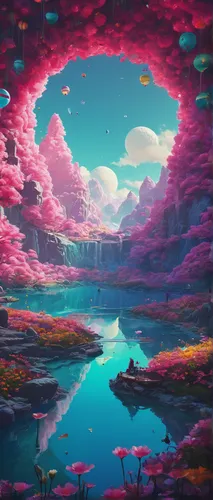 acid lake,lagoon,underwater landscape,mushroom landscape,fantasy landscape,coral reef,futuristic landscape,3d fantasy,underwater oasis,aquarium,underwater background,virtual landscape,waterscape,芦ﾉ湖,alien world,dream world,fairy world,oasis,fractal environment,aquatic,Conceptual Art,Sci-Fi,Sci-Fi 11