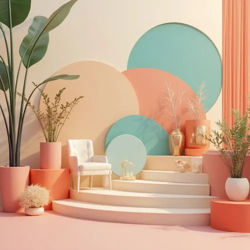 pastel colors,pastel wallpaper,retro modern flowers,flower wall en,houseplants,house plants,lowpoly,homewares,soft pastel,3d render,planters,mid century modern,floral corner,floral mockup,palette,3d background,potted plants,teacup arrangement,plantes,ikebana,Photography,General,Realistic