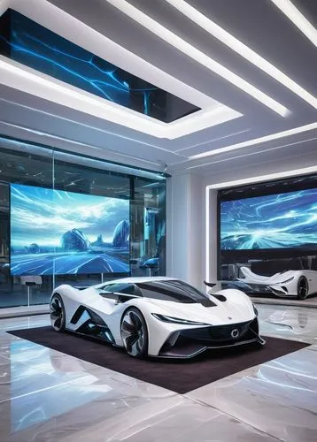 car showroom,ford gt 2020,underground garage,showcases,showroom,futuristic car,futuristic art museum,reventon,exotics,concept car,garage,electric sports car,mclarens,luxury cars,3d car wallpaper,showrooms,luxury sports car,aston martin vulcan,car boutique,sportscars,Illustration,Realistic Fantasy,Realistic Fantasy 03