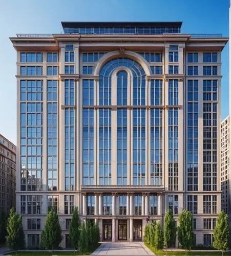 arch,a large building with many windows on top of it,benaroya,alliancebernstein,nbbj,bkc,hoboken condos for sale,mgimo,kimmelman,mfa,rotana,proskauer,genentech,zhengzhou,tianjin,kempinski,tishman,banc