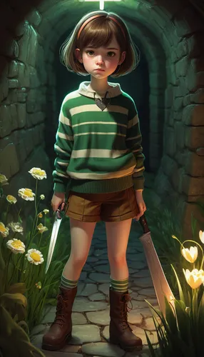 chara,bitter clover,pinocchio,narrow clover,kids illustration,bowl cut,blade of grass,forest clover,children's background,adventure game,game illustration,eleven,world digital painting,robin hood,child boy,hedgehog child,the little girl,incarnate clover,shen,child portrait,Illustration,Retro,Retro 23