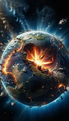 end of the world,burning earth,the end of the world,the earth,doomsday,fire planet,Photography,General,Natural