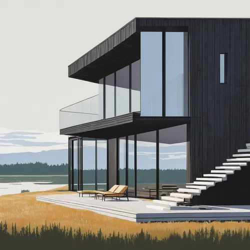 architecture, minimalism, architectural design, design elements, rendering, texture--Light Uspscaler at Finnish landscape,dunes house,cubic house,inverted cottage,timber house,modern house,modern arch