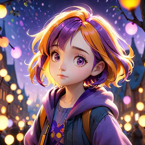 lux,acerola,violet,nora,clementine,edit icon,autumn icon,fireflies,cg artwork,portrait background,background bokeh,colorful stars,meteora,mystical portrait of a girl,hinata,world digital painting,bokeh effect,kids illustration,illustrator,fairy galaxy,Anime,Anime,Cartoon