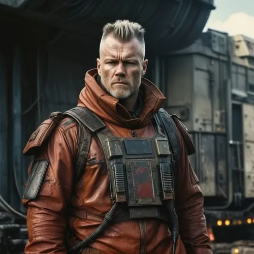 old mean looking grizzled tough veteran soldier man with scars,mad max,cable,mercenary,mohawk,rein,renegade,star-lord peter jason quill,fury,male character,tanker,mohawk hairstyle,general lee,caboose,