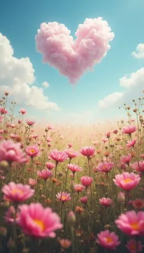 floral heart,flower background,love in air,pink daisies,pink floral background,hearts color pink,Photography,General,Realistic