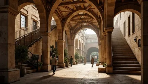 sapienza,alcazar of seville,theed,arcaded,the hassan ii mosque,university al-azhar,archways,arcades,inside courtyard,corridor,louvre,hallway,courtyards,passageway,riad,valletta,corridors,umayyad palace,cloister,colonnades