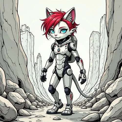 celldweller,cyberdog,miqati,mmx,desert fox,kittani,Illustration,Black and White,Black and White 01