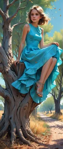 girl with tree,girl in a long dress,chipko,margaery,fantasy picture,the girl next to the tree,argan tree,margairaz,world digital painting,fantasy art,girl in a long,donsky,little girl in wind,landscape background,creative background,girl in the garden,girl lying on the grass,photo painting,dryad,woman playing,Conceptual Art,Fantasy,Fantasy 03