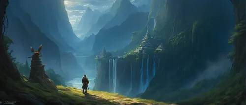 fantasy landscape,canyon,futuristic landscape,mountain world,the mystical path,fantasy picture,fallen giants valley,the path,forest path,guards of the canyon,world digital painting,high landscape,valley of death,exploration,wander,valley,heaven gate,hiking path,the valley of the,hollow way,Conceptual Art,Fantasy,Fantasy 28