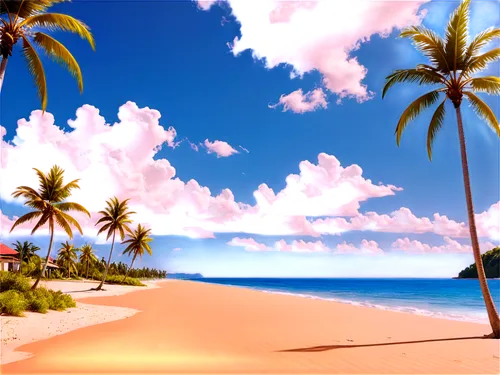 dream beach,beach landscape,beach scenery,tropical beach,cartoon video game background,beautiful beach,caribbean beach,beautiful beaches,paradise beach,beach background,landscape background,summer background,tropical sea,umbrella beach,brazilian beach,tropical island,coconut trees,cuba background,hawaii,caribbean,Conceptual Art,Daily,Daily 35