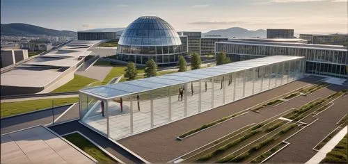 futuristic art museum,solar cell base,convention center,new city hall,biotechnology research institute,futuristic architecture,hahnenfu greenhouse,sochi,glass facade,regional parliament,new building,chancellery,school design,glass building,eco-construction,santiago calatrava,maximilianeum,archidaily,research institute,business school,Photography,General,Realistic