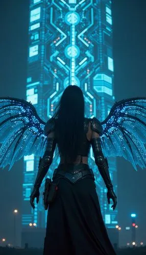 archangel,cyberangels,sephiroth,glass wings,dark angel,seraphim,Conceptual Art,Sci-Fi,Sci-Fi 07