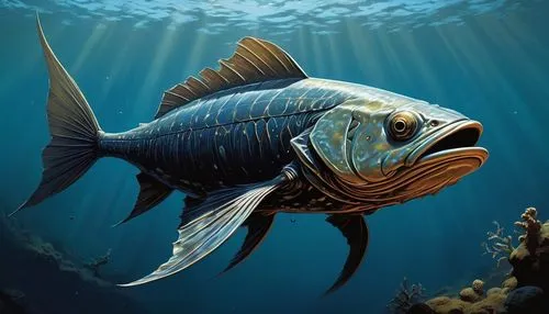 blue stripe fish,coelacanth,tangye,cichlid,bluefin,ikan,blue fish,pescado,leptocephalus,sardinella,ulua,cicala,marine fish,rhino fish,beautiful fish,thunnus,poisson,rooster fish,mbuna,trevally,Conceptual Art,Sci-Fi,Sci-Fi 01