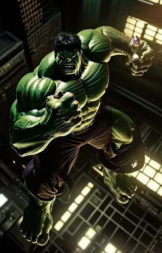 hulk, muscular, dark, in a new york city, scary, cinema image, detailed,avenger hulk hero,incredible hulk,hulk,green goblin,green lantern,cleanup,doctor doom,scales of justice,superhero background,pat