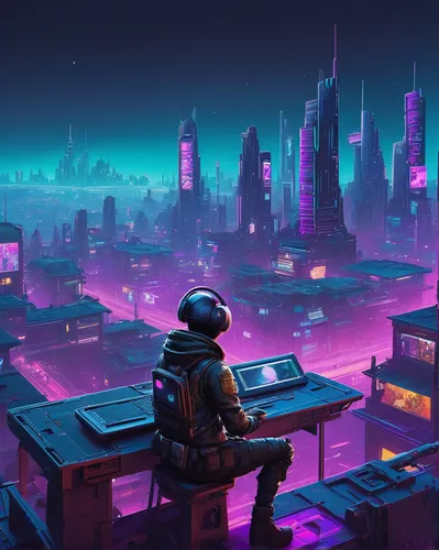 cyberpunk,cityscape,purple wallpaper,dusk background,colorful city,above the city,city at night,futuristic landscape,city skyline,dusk,4k wallpaper,futuristic,city panorama,space port,metropolis,dystopia,scifi,ultraviolet,dystopian,city view,Art,Artistic Painting,Artistic Painting 49