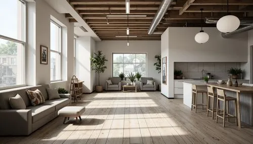 loft,hardwood floors,home interior,3d rendering,lofts,living room,modern decor,daylighting,modern kitchen interior,kitchen design,kitchen interior,kitchen-living room,livingroom,contemporary decor,apartment,apartment lounge,interior modern design,interior design,limewood,sunroom