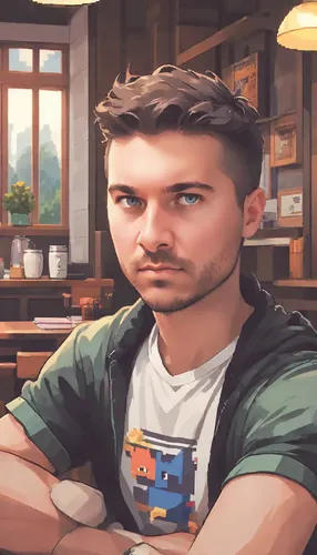 coffee background,barista,the coffee shop,low poly coffee,game illustration,background image,coffee shop,portrait background,ivan-tea,dan,men chef,merchant,cook,coffee tea illustration,kapparis,barman,cooking show,fan art,shopkeeper,world digital painting