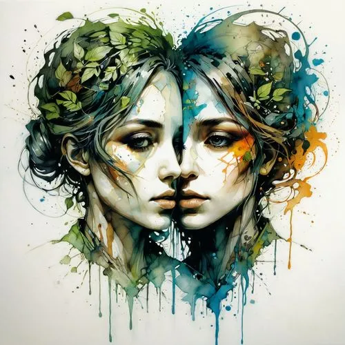 amantes,amoureux,pacitti,two people,rone,bacio,Illustration,Paper based,Paper Based 13