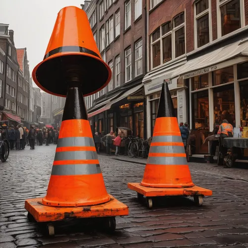 Write a funny dialogue between two road cones on a busy street.,road cone,traffic cones,traffic cone,vlc,safety cone,school cone,cone and,salt cone,cones,cone,traffic management,conical hat,geography 