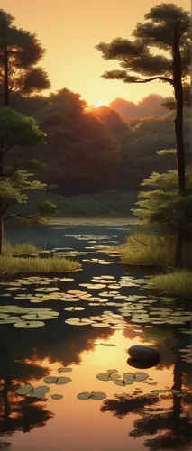 evening lake,river landscape,landscape background,japan landscape,freshwater marsh,digital painting,lake tanuki,calm water,water scape,backwater,waterscape,swampy landscape,wetlands,world digital painting,marsh,dusk background,wetland,small landscape,tranquility,pond,Art,Classical Oil Painting,Classical Oil Painting 31