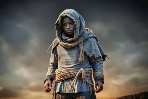 afar tribe,biblical narrative characters,sadu,the prophet mary,aborigine,bedouin,warrior woman,the wanderer,the good shepherd,moor,axum,ancient egyptian girl,sackcloth,female warrior,african woman,nomadic people,refugee,twelve apostle,hooded man,assassin,Photography,General,Realistic