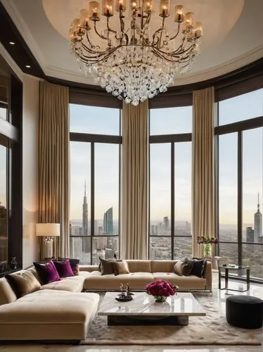 luxury home interior,penthouses,great room,livingroom,living room,apartment lounge,contemporary decor,chandeliered,modern living room,family room,ornate room,luxury property,luxuriously,chandelier,opulently,modern decor,chandeliers,elliman,luxury real estate,opulent,Illustration,Black and White,Black and White 19