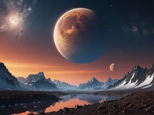 lunar landscape,alien planet,alien world,barsoom,gliese,extrasolar,Photography,General,Realistic