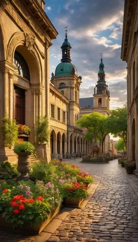 Columbus, historic figure, standing, Renaissance-style architecture, ornate stone pedestal, intricately carved wooden doors, stained glass windows, grandiose columns, Baroque-inspired details, warm go