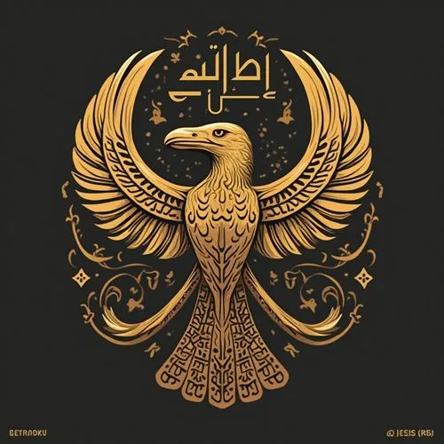 ayat,simorgh,eagle illustration,buraq,arabic background,horus