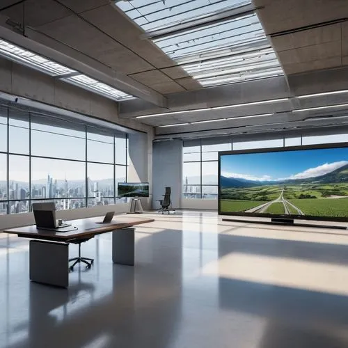 projection screen,flat panel display,lcd projector,smart tv,video projector,plasma tv,modern office,television set,living room modern tv,lcd tv,home theater system,projector accessory,modern room,widescreen,entertainment center,led display,3d rendering,modern decor,window film,hdtv,Photography,General,Realistic