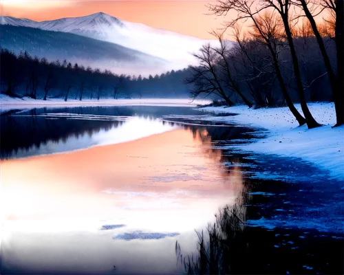 winter landscape,winter lake,snow landscape,winter background,snowy landscape,evening lake,ice landscape,landscape background,winter night,mountain river,frozen lake,christmas landscape,winter dream,river landscape,salt meadow landscape,world digital painting,mountainlake,winter morning,mountain lake,mountain landscape,Illustration,Paper based,Paper Based 28