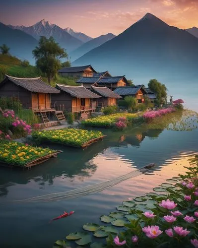 japan landscape,lotus on pond,beautiful japan,lotus flowers,home landscape,beautiful landscape,golden lotus flowers,rice fields,south korea,lotuses,southeast asia,water lotus,rice terrace,splendor of flowers,floating huts,asian architecture,lotus pond,sacred lotus,pond flower,stone lotus,Photography,Documentary Photography,Documentary Photography 16