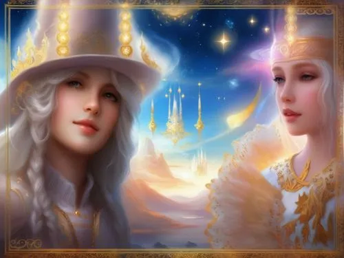 fantasy picture,fairy tale icons,candlemas,fantasy portrait,fantasy art,celestial event,horoscope libra,fairy tale,children's fairy tale,romantic portrait,fairy tale character,capricorn mother and child,zodiac sign libra,libra,white rose snow queen,fairytales,constellation lyre,a fairy tale,fairytale characters,tarot,Illustration,Realistic Fantasy,Realistic Fantasy 01