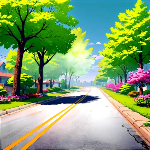 forest road,road,asphalt road,racing road,mountain road,country road,roads,maple road,cartoon video game background,springtime background,rose drive,spring background,the road,open road,empty road,coastal road,roadway,vineyard road,tree lined lane,city highway,Illustration,Vector,Vector 19