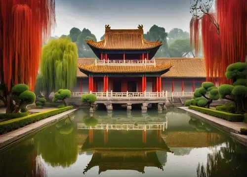 hall of supreme harmony,asian architecture,chengdu,water palace,hangzhou,shuozhou,qibao,qingcheng,jingshan,chaozhou,nanjing,suzhou,summer palace,hanging temple,wudang,buddhist temple,hengdian,yangzhou,qufu,hezhou,Art,Artistic Painting,Artistic Painting 29