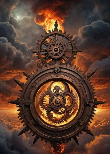 steampunk gears,steampunk,time spiral,clockmaker,clockwork,cog,gears,steam logo,steam icon,clock,clocks,flow of time,fractals art,ship's wheel,cogwheel,grandfather clock,steam engine,time machine,cogs,apocalypse,Illustration,Realistic Fantasy,Realistic Fantasy 13