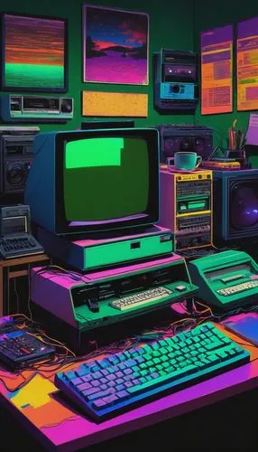 80s,retro background,computer art,c64,retro,computer room,retro styled,cyberpunk,computer,cyberspace,computer desk,80's design,computers,consoles,computer games,retro technology,computer system,computer graphics,computer game,aesthetic,Art,Classical Oil Painting,Classical Oil Painting 23