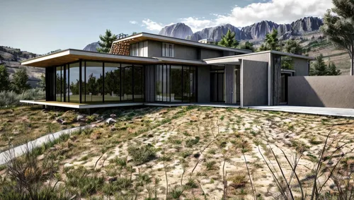 house in mountains,house in the mountains,modern house,3d rendering,dunes house,eco-construction,render,mountain hut,alpine style,build by mirza golam pir,modern architecture,swiss house,the cabin in 