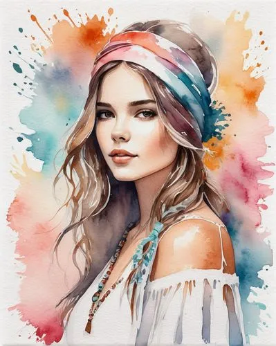 boho art,watercolor women accessory,fashion vector,boho,photo painting,fashion illustration,bohemian,boho background,watercolor paint,watercolor painting,illustrator,watercolor background,world digital painting,girl drawing,watercolor,portrait background,watercolor pencils,digital art,art painting,digital painting,Illustration,Paper based,Paper Based 25