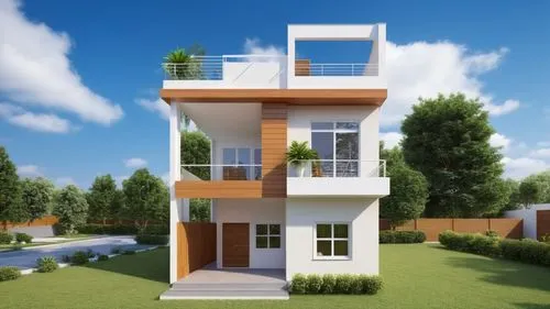 Create an elevation for the given image home with some creative ideas,inmobiliaria,sky apartment,3d rendering,homebuilding,block balcony,multistorey,two story house,duplexes,townhomes,immobilier,cubic