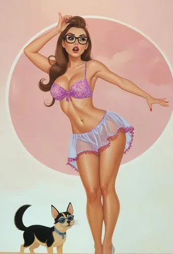 the art of painting a woman with glasses,pin-up girl,retro pin up girl,pin up girl,pin-up girls,retro pin up girls,valentine pin up