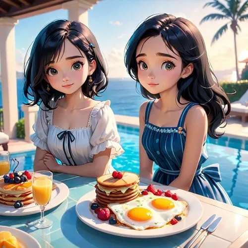 summer party,summer bbq,doll kitchen,beach restaurant,desserts,fashion dolls,Anime,Anime,Cartoon