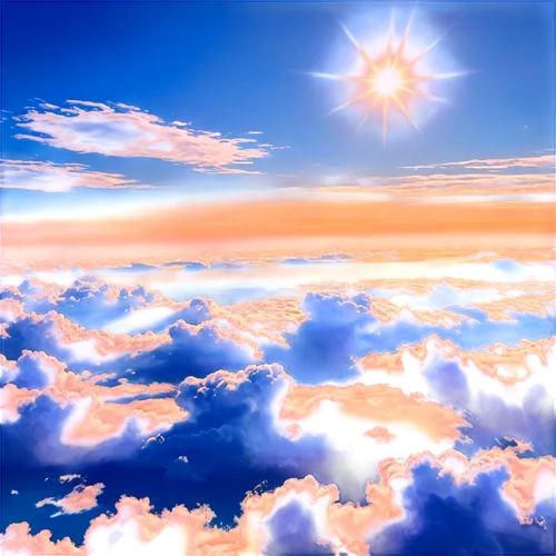 sunburst background,sky,sky clouds,sun in the clouds,blue sky clouds,cloudscape,cloud image,sun,sun through the clouds,bright sun,blue sky and clouds,sun rays,skyscape,cloudmont,cloudlike,epic sky,cielo,skyboxes,glistening clouds,sunrays,Illustration,Realistic Fantasy,Realistic Fantasy 01