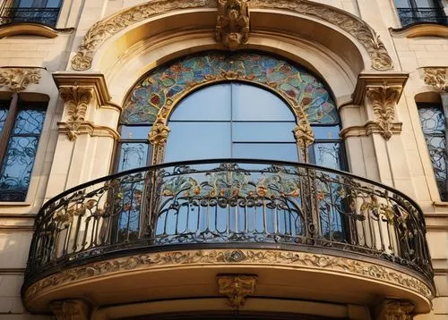 paris balcony,art nouveau frame,driehaus,casa fuster hotel,art nouveau frames,jugendstil,wrought iron,ornamentation,balcones,balcon de europa,balconies,guimard,balcony,fenestration,architectural detail,balustrade,french windows,ironwork,frontages,details architecture,Illustration,Abstract Fantasy,Abstract Fantasy 18