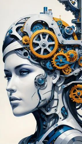 cybernetics,biomechanical,fractal design,sci fiction illustration,women in technology,machines,neural network,mechanical,artificial intelligence,industrial robot,synapse,girl with a wheel,autome,cognitive psychology,automation,industry 4,mechanical puzzle,computational thinking,clockwork,calculating machine,Conceptual Art,Fantasy,Fantasy 03